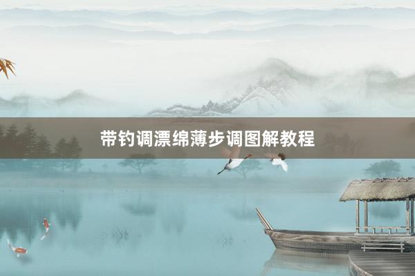 带钓调漂绵薄步调图解教程