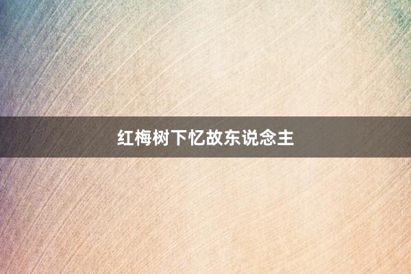 红梅树下忆故东说念主